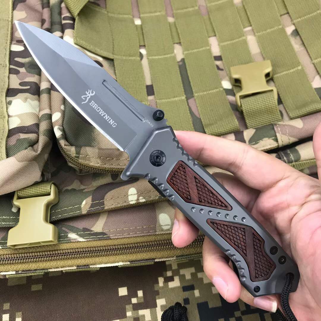 Browning DA53 quick opening folding knife 3Cr13Mov blade Steel framed with wooden handle suitable for EDC fishing camping survival tool
Browning DA53 quick opening folding knife 3Cr13Mov blade Steel framed with wooden handle suitable for EDC fishing camping survival tool