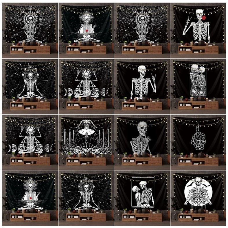 fashion skull tapestry polyester wall hanging Hallowmas decoration printing tablecloth yoga mat beach towel party bar backdrop GWC2224
fashion skull tapestry polyester wall hanging Hallowmas decoration printing tablecloth yoga mat beach towel party bar backdrop GWC2224