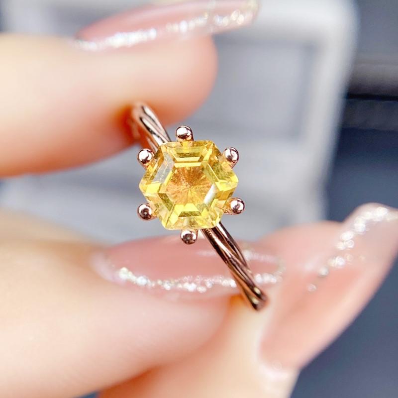 Cluster Rings Natural Real Yellow Citrine Hexagon Ring 6*6mm 1ct Gemstone 925 Sterling Silver Fine Jewelry J215279, Golden;silver
Cluster Rings Natural Real Yellow Citrine Hexagon Ring 6*6mm 1ct Gemstone 925 Sterling Silver Fine Jewelry J215279, Golden;silver