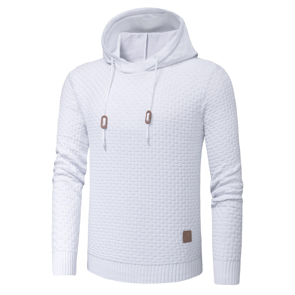 Plus Size 3XL Men Spring Cotton Warm Knitted Sweater Pullover Men Autum 3D Pattern Casual Hooded Sweater Coat Pull Homme Men 201224
