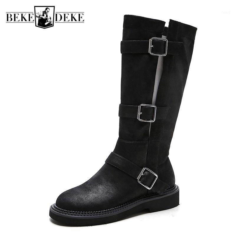 Fashion Women Buckle Designer Mid Calf Boots Motorcycle Leather Flats Safety Shoes Winter Fleece Lining High Top Boots1, Black fleece lining
Fashion Women Buckle Designer Mid Calf Boots Motorcycle Leather Flats Safety Shoes Winter Fleece Lining High Top Boots1, Black fleece lining