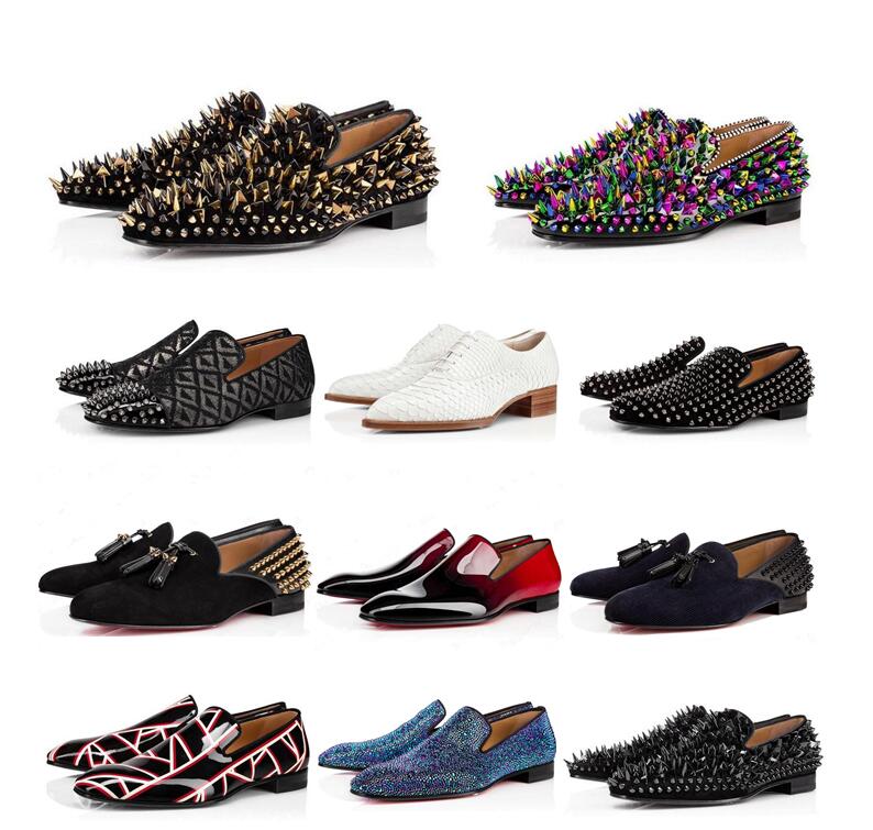 Fashion classic men rivet shoes red bottoms black white brown Bred suede Patent Leather Rivets glitter fashion Dress Wedding Business 39-46, 11
Fashion classic men rivet shoes red bottoms black white brown Bred suede Patent Leather Rivets glitter fashion Dress Wedding Business 39-46, 11