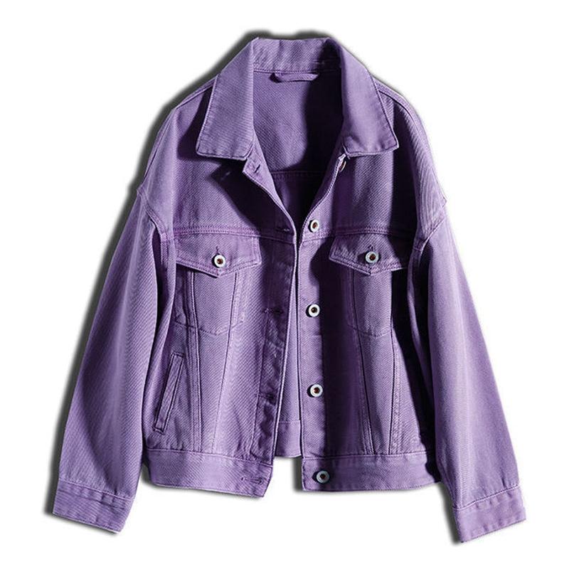 women' denim jacket 2021 korean style solid casual violet jackets autumn loose jeans coats female short denim jacket Jeans Coat, Purple
women' denim jacket 2021 korean style solid casual violet jackets autumn loose jeans coats female short denim jacket Jeans Coat, Purple