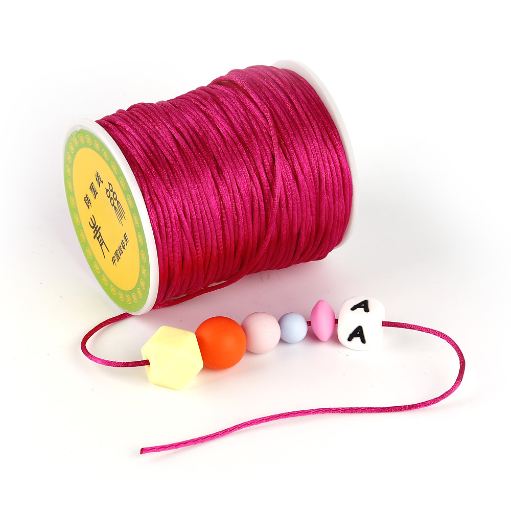 80m/pcs Teething Cords Satin Nylon Cord For Pendant Silicone Teether Necklace Teething Holder Chain Accessory Diy Y1221