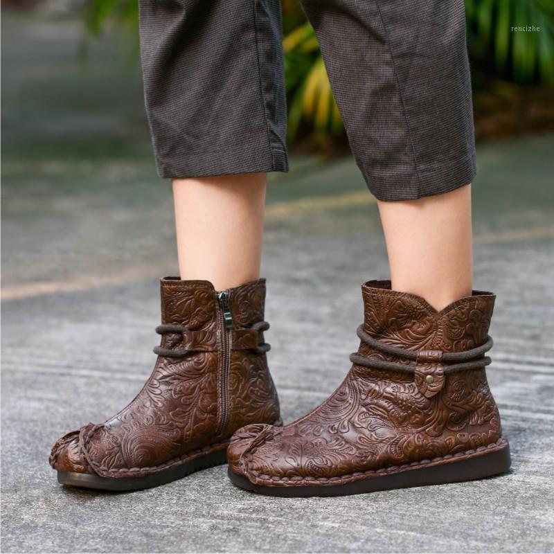 Johnature 2020 New Autumn/Winter Genuine Leather Round Toe Casual Retro Zipper Sewing Totem Ankle Flat With Boots Women Shoes1, Coffee
Johnature 2020 New Autumn/Winter Genuine Leather Round Toe Casual Retro Zipper Sewing Totem Ankle Flat With Boots Women Shoes1, Coffee