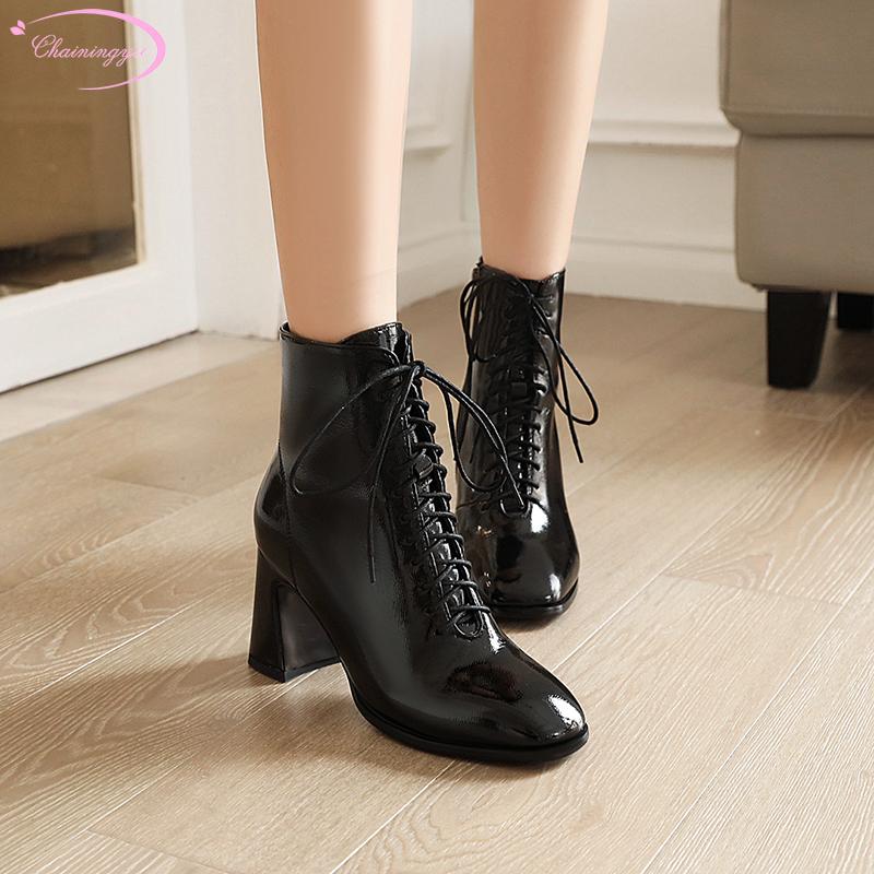 Casual style paint round toe ankle boots fashion lace-up zipper red black beige high-heeled chunky riding boots women's shoes
Casual style paint round toe ankle boots fashion lace-up zipper red black beige high-heeled chunky riding boots women's shoes