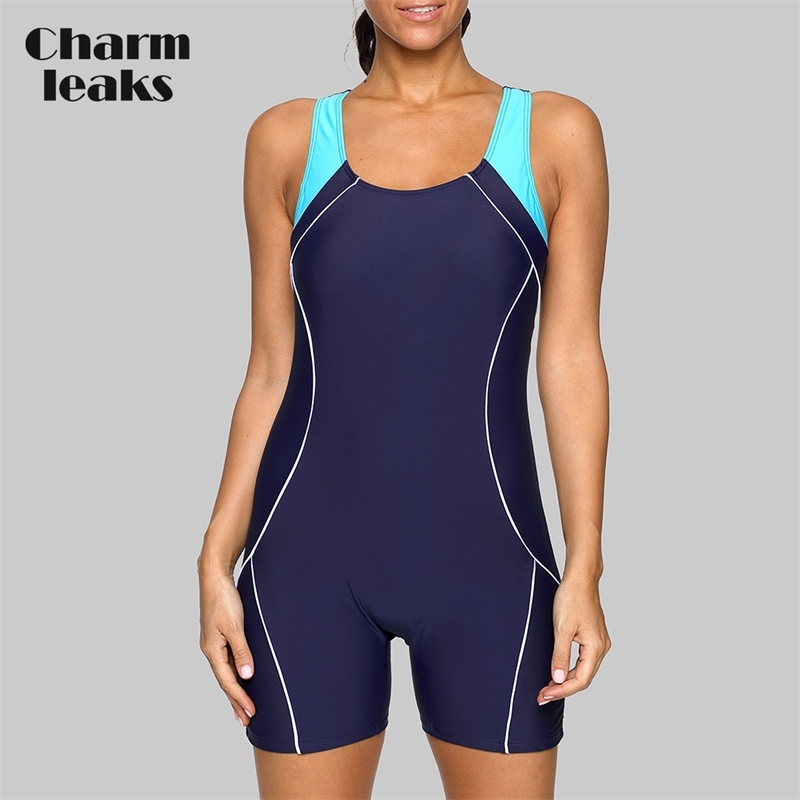 Charmleaks One Piece Women Sports Swimsuit Athletic Racerback Swimwear Pad Bikini Boyleg Beach Wear Bathing Suits Monokini Y200319, Nav
Charmleaks One Piece Women Sports Swimsuit Athletic Racerback Swimwear Pad Bikini Boyleg Beach Wear Bathing Suits Monokini Y200319, Nav