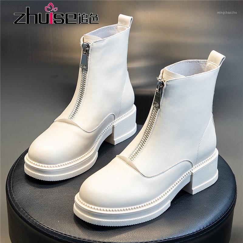 Boots autumn and winter British style boots women wild women's shoes front zipper leather women's short1, Black
Boots autumn and winter British style boots women wild women's shoes front zipper leather women's short1, Black