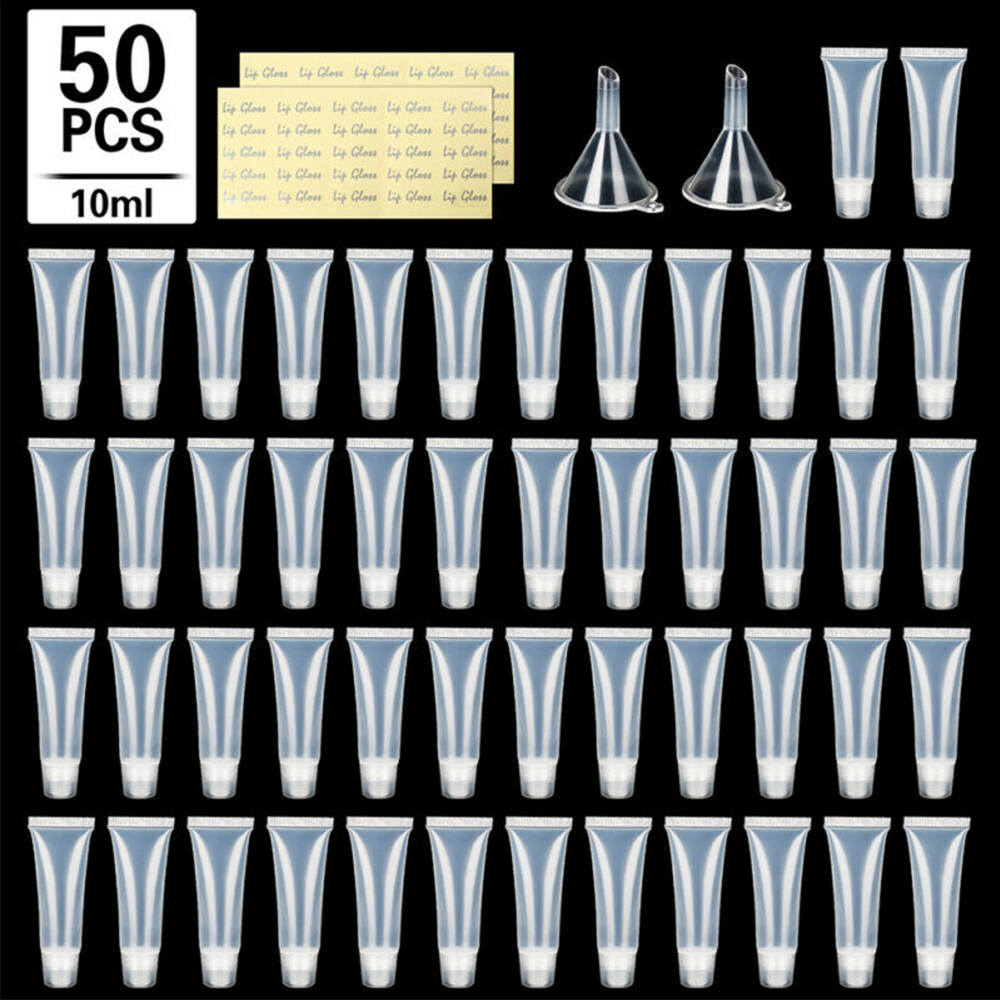 50pcs 10ml Empty Lip Gloss Tubes Set Lipstick Tube Lip Balm Soft Tube Makeup Squeeze Clear Lipgloss Container Storage Tube 201013
50pcs 10ml Empty Lip Gloss Tubes Set Lipstick Tube Lip Balm Soft Tube Makeup Squeeze Clear Lipgloss Container Storage Tube 201013