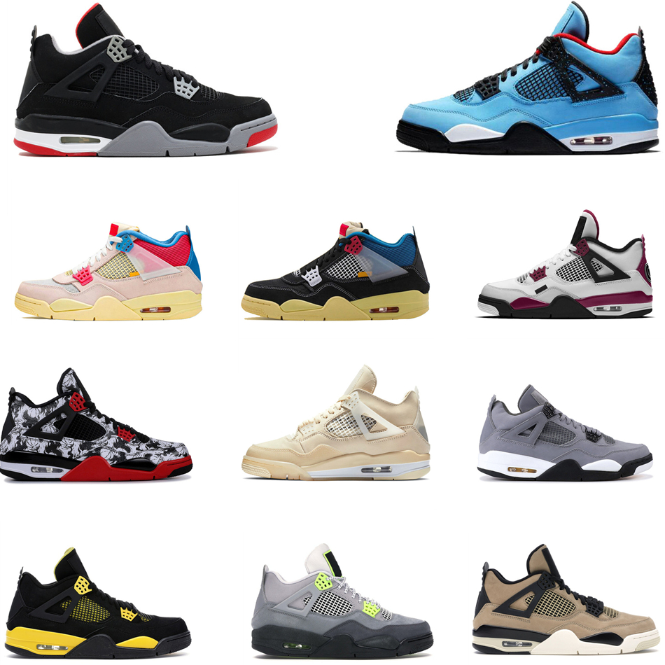 Men Union 4 4s Off Shoes Travis Scotts Neon Paris Black Cat Cool Grey Bred White Sneakers
Men Union 4 4s Off Shoes Travis Scotts Neon Paris Black Cat Cool Grey Bred White Sneakers
