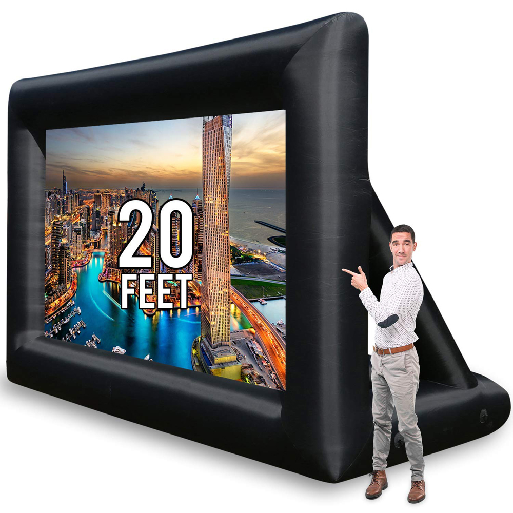4m inflatable movie screen Outdoor and Indoor Theater Projector Screens&Includes blower, Tie-Downs too Storage Bag