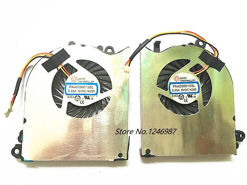 New laptop CPU GPU Cooling fan for MSI GS60 cooler fan PAAD06015SL