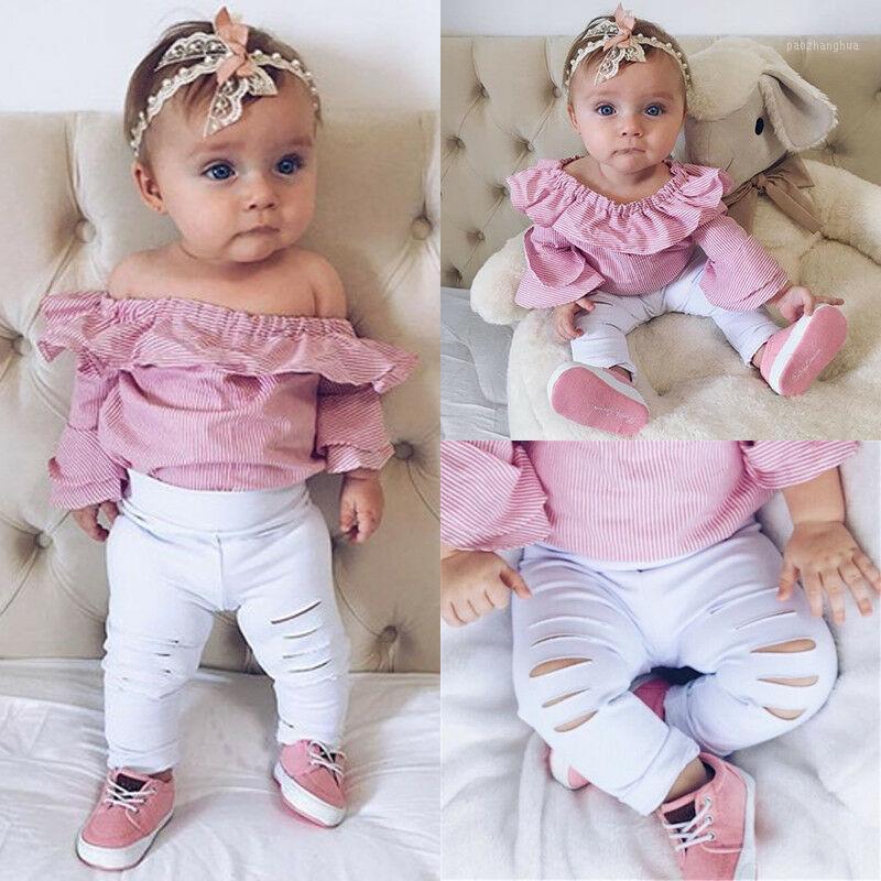 Newborn Infant Kid Baby Girl Top Romper+Ripped Pants Outfit Clothes Set Baby Girl Ruffles Sleeves Striped Fashion Sunsuits1, Multi
Newborn Infant Kid Baby Girl Top Romper+Ripped Pants Outfit Clothes Set Baby Girl Ruffles Sleeves Striped Fashion Sunsuits1, Multi