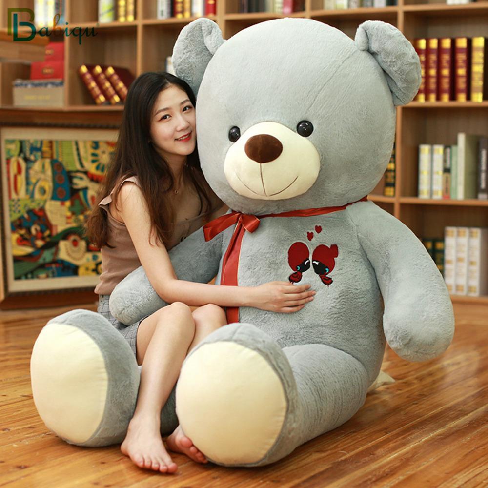 

60-100CM Large Teddy Bear Plush Toy Lovely Giant Bear Huge Stuffed Soft Animal Dolls Kids Toy Birthday Gift For Girlfriend Lover Y0106, Dark brown