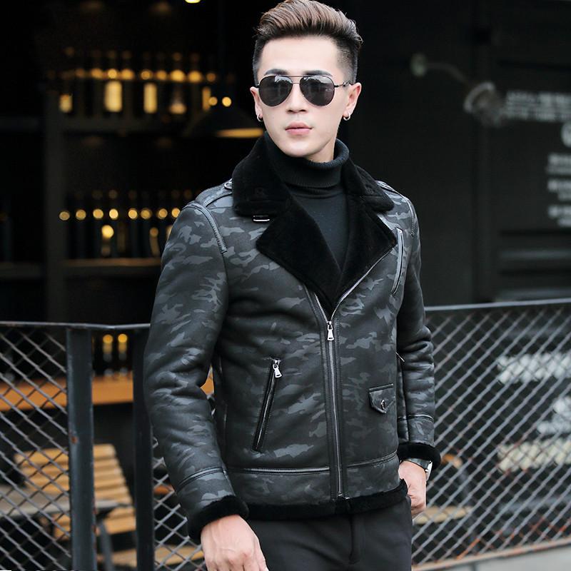Mens Sheepskin Genuine Leather Men Winter Sheep Shearling Jacket Real Fur Coat Chaqueta L17-902 KJ1301, Black
Mens Sheepskin Genuine Leather Men Winter Sheep Shearling Jacket Real Fur Coat Chaqueta L17-902 KJ1301, Black