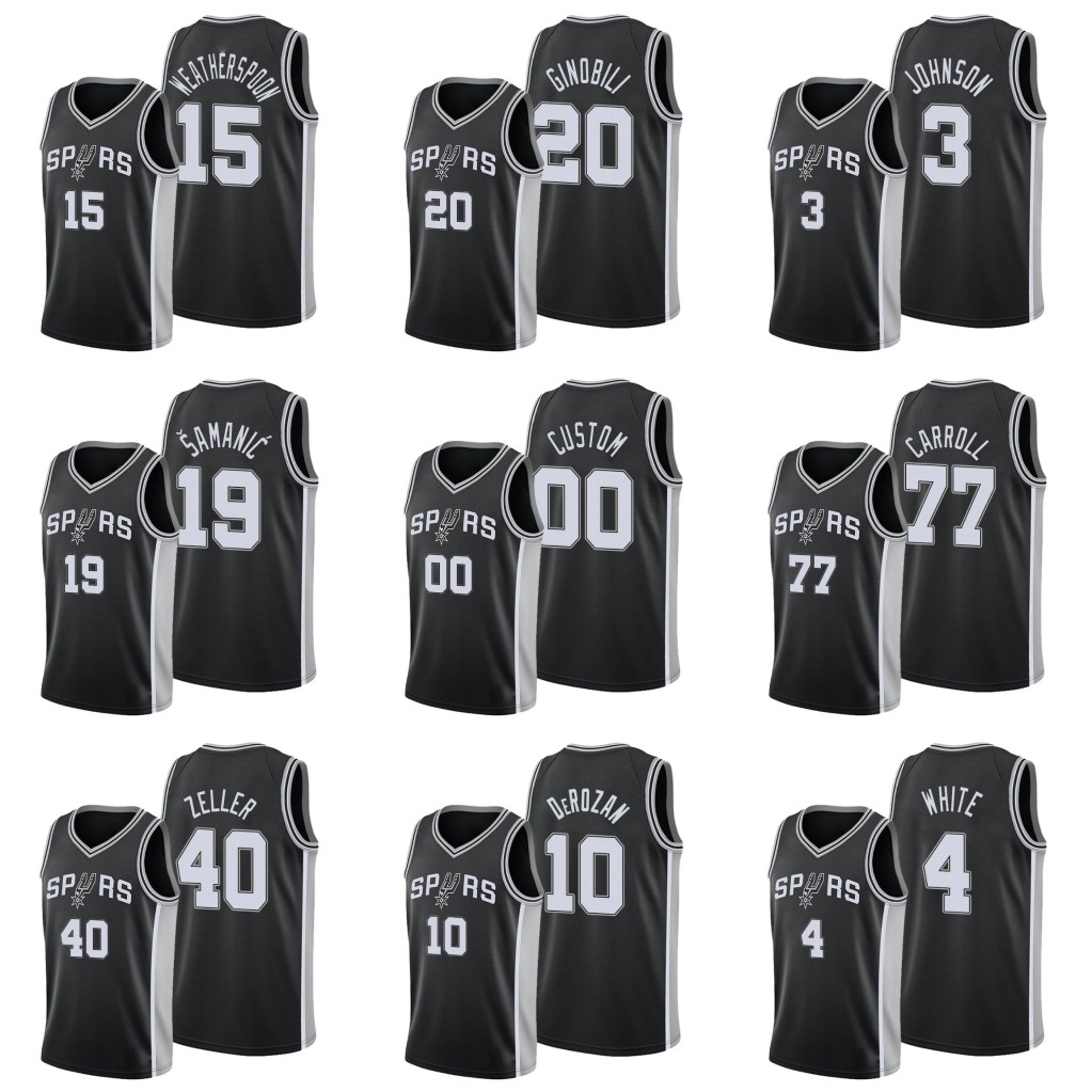 San Antonio Spurs Men Tyler Zeller DeMar DeRozan Manu Ginobili Luka Samanic NBA 2020 Custom Icon Jersey, Black
San Antonio Spurs Men Tyler Zeller DeMar DeRozan Manu Ginobili Luka Samanic NBA 2020 Custom Icon Jersey, Black