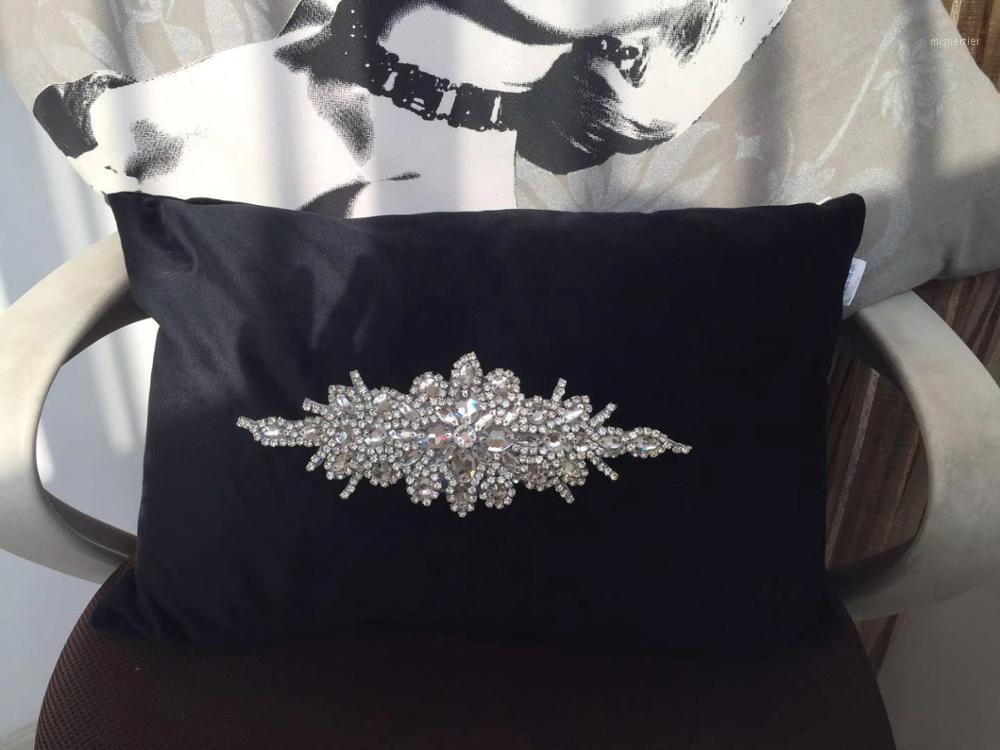 New Waist pillow handmade sewing diamond blink Cushion Cover new soft cushion case sofa bed car home room Dec FG11801, Beige