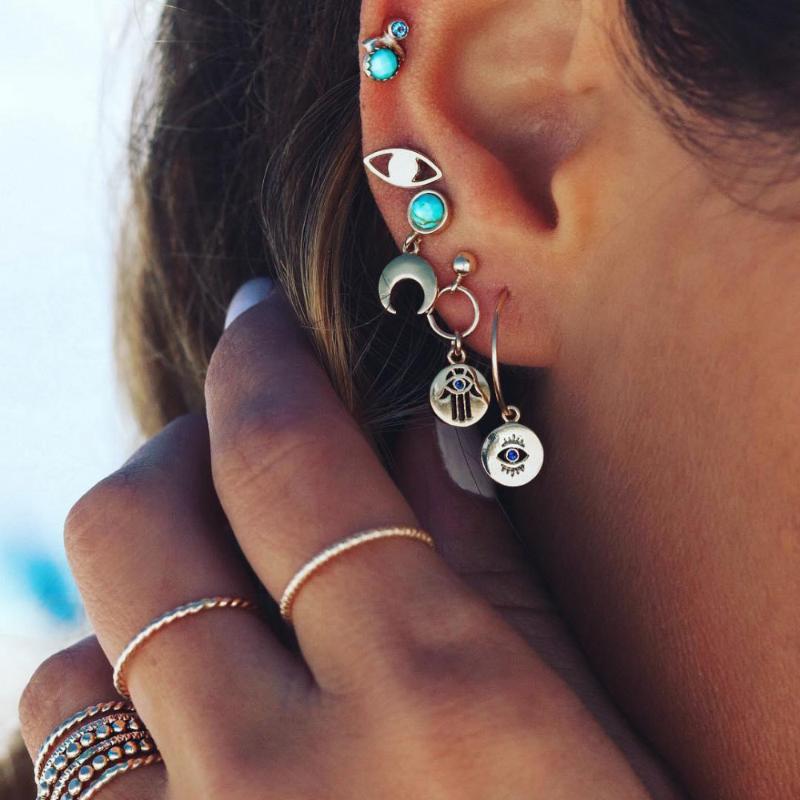 5 Pcs/Set Bohemian Fashion Circle Gem Moon Eye Geometry Gold Earrings Set Women Temperament Beach Accessories Jewelry Gifts
5 Pcs/Set Bohemian Fashion Circle Gem Moon Eye Geometry Gold Earrings Set Women Temperament Beach Accessories Jewelry Gifts