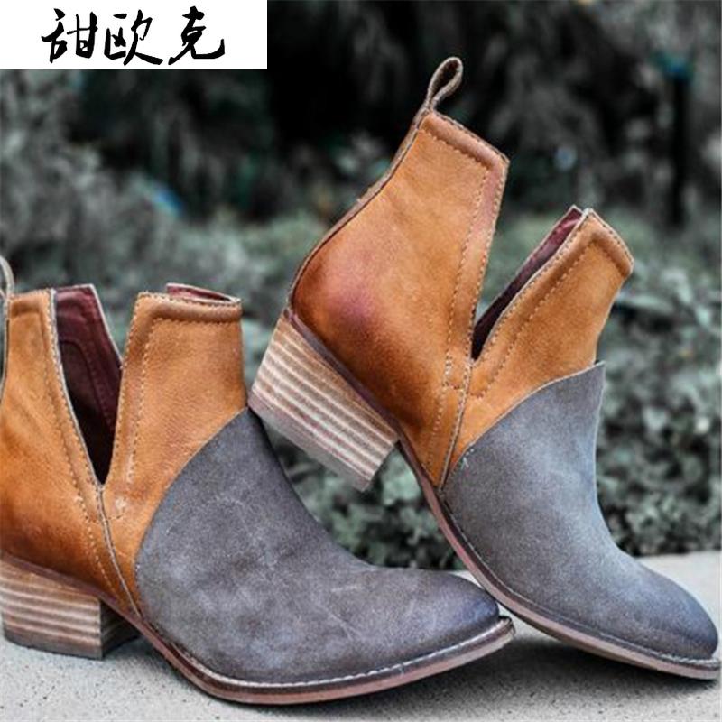 2020 New Autumn Women Ankle Boots Fashion Square-Heel Women Low Heels Ankle Boots Casual Zapatos De Mujer, Yellow brown
2020 New Autumn Women Ankle Boots Fashion Square-Heel Women Low Heels Ankle Boots Casual Zapatos De Mujer, Yellow brown