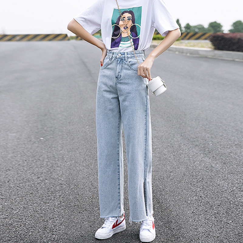 2021 New Women's brim spring and in the fall fashion broad-legged stylish loosey-tailed brem pants punctured fashions 156U, Blue
2021 New Women's brim spring and in the fall fashion broad-legged stylish loosey-tailed brem pants punctured fashions 156U, Blue