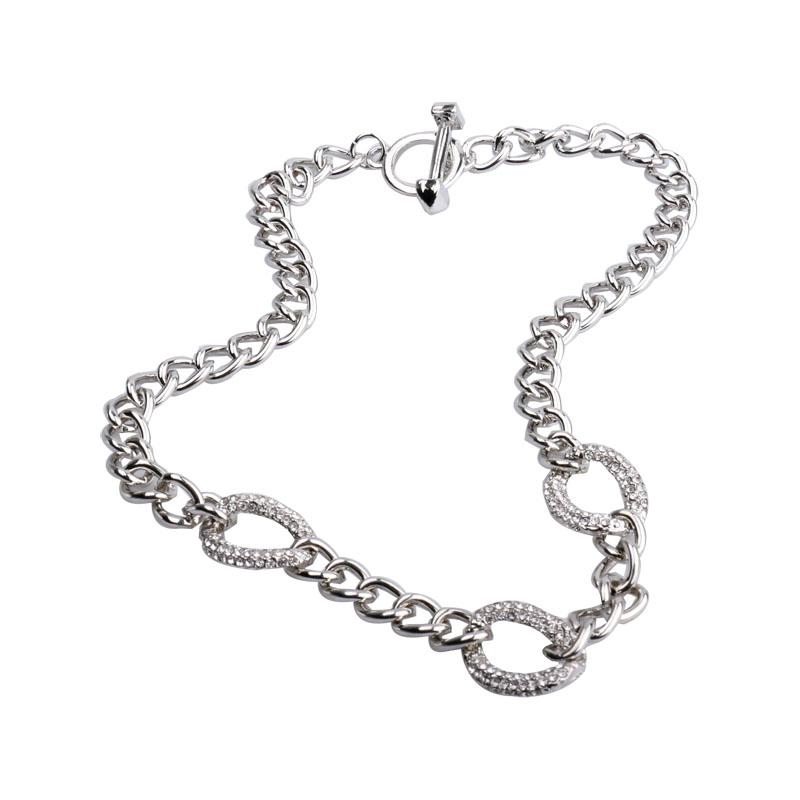 2020 Women silver plated shiny rhinestone short necklace link chain choker necklaces fashion jewelry
2020 Women silver plated shiny rhinestone short necklace link chain choker necklaces fashion jewelry