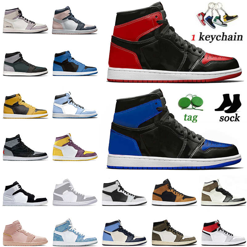 1 1s men women basketball shoes High Dark Mocha Obsidian University Blue Pollen Shadow Seafoam Hyper Royal Bred Patent Royal trainers sports sneakers, No#5 bred patent 40-47 
1 1s men women basketball shoes High Dark Mocha Obsidian University Blue Pollen Shadow Seafoam Hyper Royal Bred Patent Royal trainers sports sneakers, No#5 bred patent 40-47