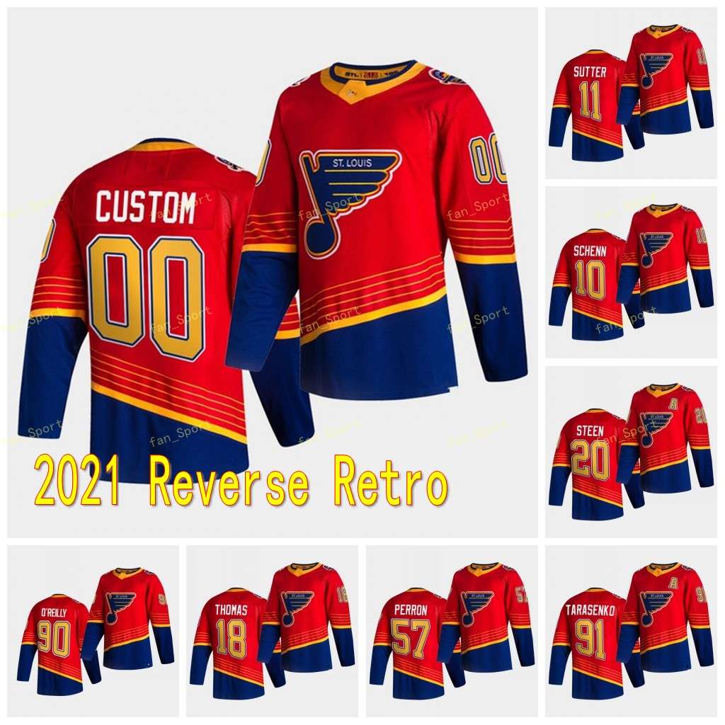St. Louis Blues 2021 Reverse Retro Ryan O'Reilly Vladimir Tarasenko Binnington Alexander Steen Brayden Schenn Torey Krug David Perron Jersey, Custom (3)
St. Louis Blues 2021 Reverse Retro Ryan O'Reilly Vladimir Tarasenko Binnington Alexander Steen Brayden Schenn Torey Krug David Perron Jersey, Custom (3)