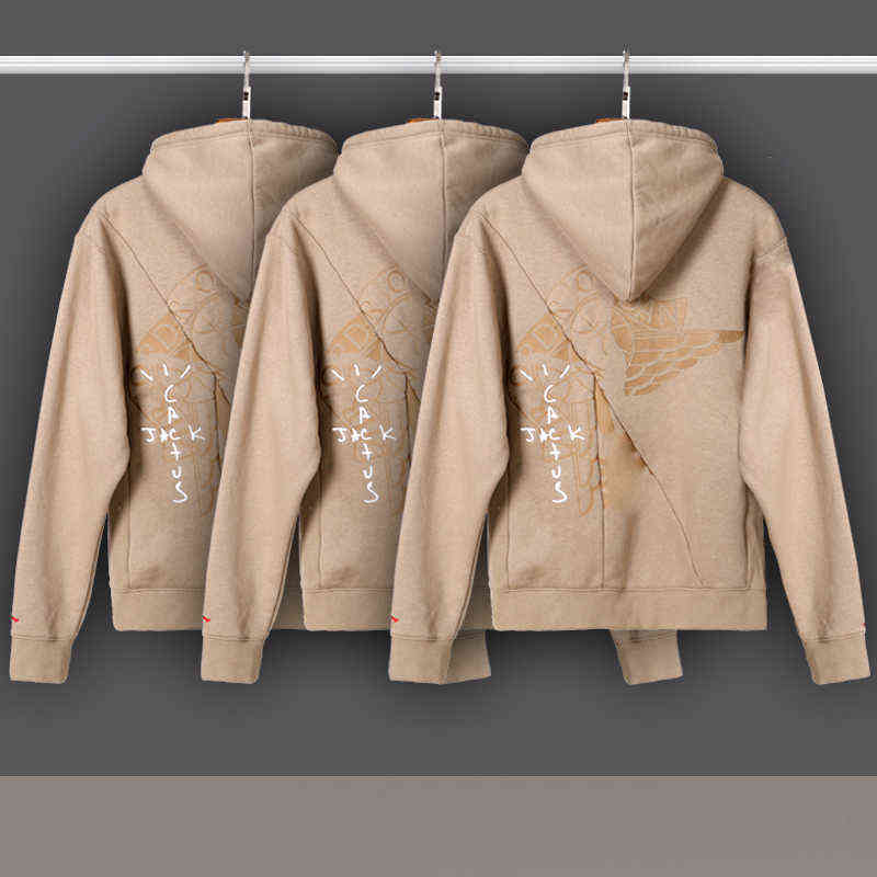 High Quality Travis Scott Co Branded Ts High Street Pullover Hooded Sweater Stitching Printed Long Sleeve Jacket, Khaki
High Quality Travis Scott Co Branded Ts High Street Pullover Hooded Sweater Stitching Printed Long Sleeve Jacket, Khaki