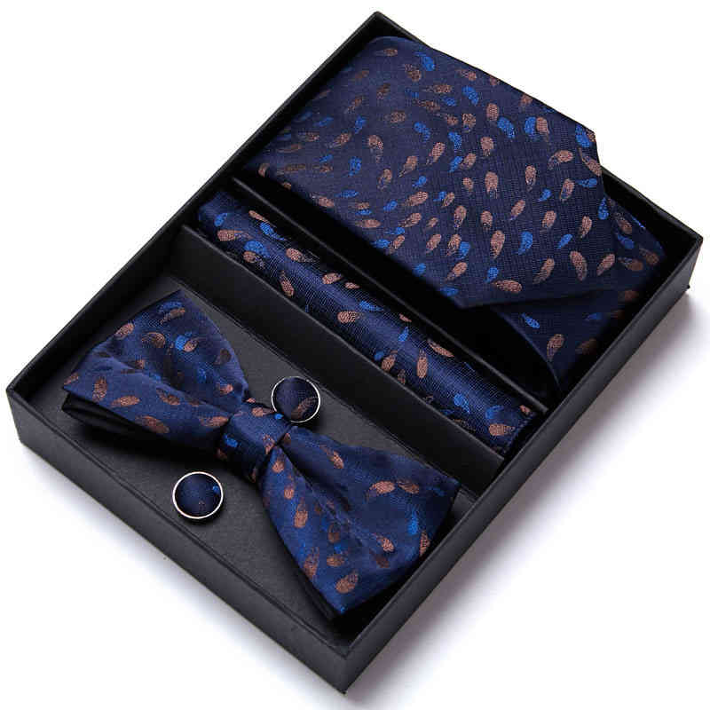 Necktie Scarf Corbata Pattern Tie Bow Square Towel 5-piece Set Groom Best Man Box Gift Packaging Guangzhou