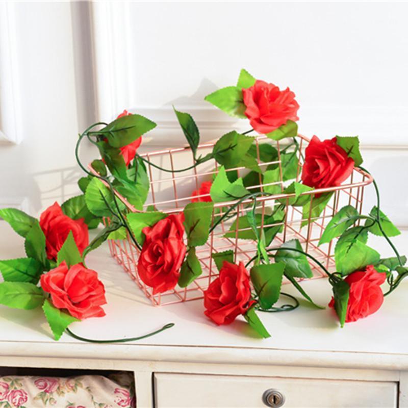 9 Heads 240CM Silk Rose Ivy Green Leaf Garland Plants Fake Foliage Flowers Home Decor Plastic Artificial Flower Rattan String1, Red
9 Heads 240CM Silk Rose Ivy Green Leaf Garland Plants Fake Foliage Flowers Home Decor Plastic Artificial Flower Rattan String1, Red