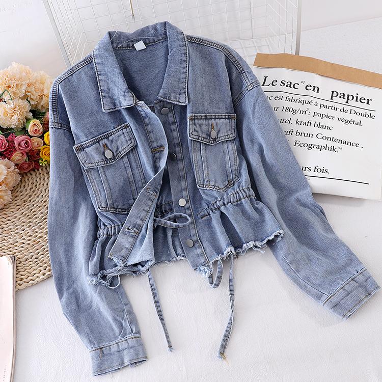 korean fashion short women denim jacket woman lace up waist peplum denim tops women jean jacket jackets, Blue
korean fashion short women denim jacket woman lace up waist peplum denim tops women jean jacket jackets, Blue
