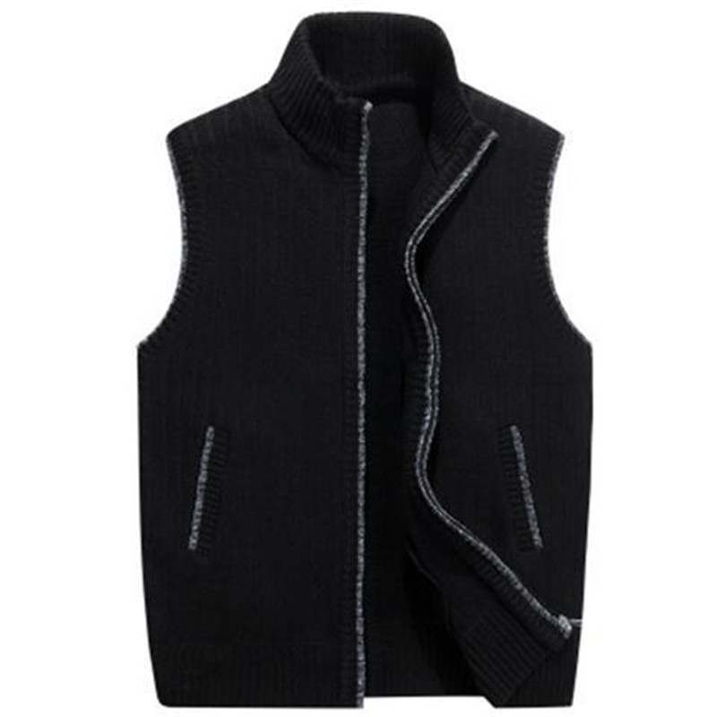 Wool Sweater Vest Men Winter Thick Warm Mens Cashmere Sleeveless Sweaters Vests Casual Slim Fit Knitted Fleece Pullover 3XL 201224