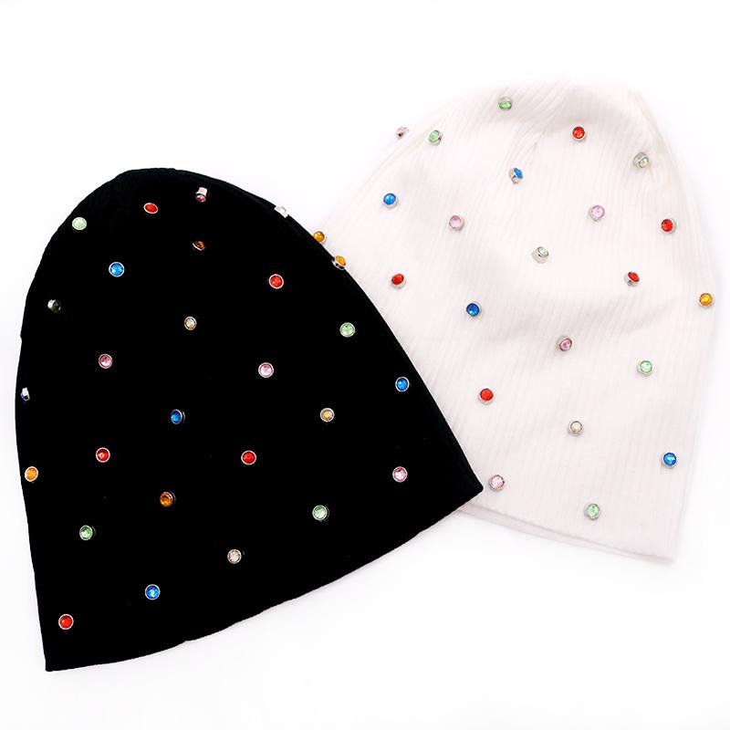 Beanie/Skull Caps Women Multi-color Rhinestones Ribbed Cotton Black Beanie Hats Design Soft Bonnets For Wholesale Slouch Knitted, White
Beanie/Skull Caps Women Multi-color Rhinestones Ribbed Cotton Black Beanie Hats Design Soft Bonnets For Wholesale Slouch Knitted, White