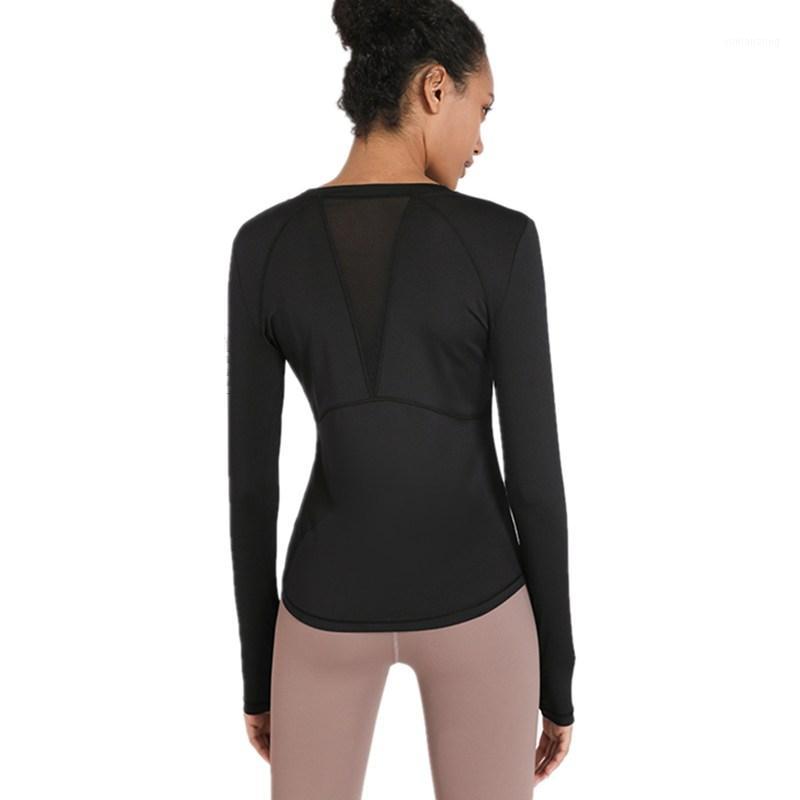 2020 Autumn New Net Yarn Patchwork Women Yoga Shirt Long Sleeves Slim Sports T Shirt Elastic Quick Dry outdoor Running T Shirts1, Black
2020 Autumn New Net Yarn Patchwork Women Yoga Shirt Long Sleeves Slim Sports T Shirt Elastic Quick Dry outdoor Running T Shirts1, Black
