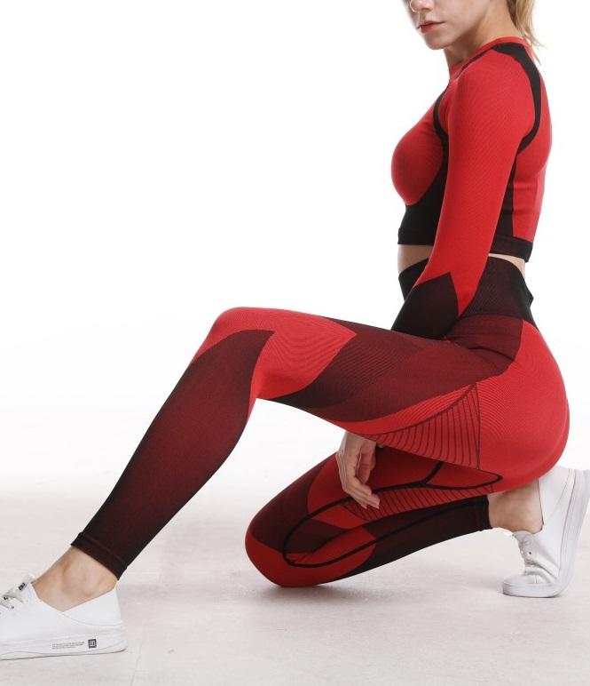 Autumn Seamless Designer 2Pcs Sport Suit Womens Long Sleeve top Yoga Sets Patchwork Gym Clothing tops Workout Fitness Crop High Waist set, Red
Autumn Seamless Designer 2Pcs Sport Suit Womens Long Sleeve top Yoga Sets Patchwork Gym Clothing tops Workout Fitness Crop High Waist set, Red