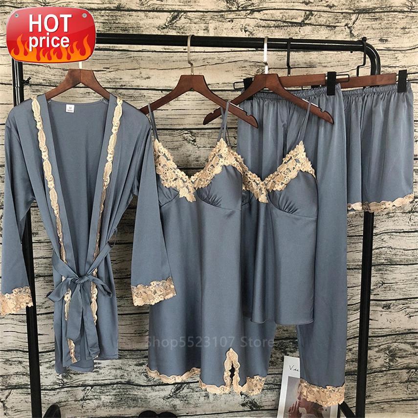 2020 Women Sexy Satin Sleepwear 25Style Pyjamas Set Sexy Embroidery Lace Lounge Chest Pads Silk Night Pajama Home Wear Clothing #DD9F, Black;white
2020 Women Sexy Satin Sleepwear 25Style Pyjamas Set Sexy Embroidery Lace Lounge Chest Pads Silk Night Pajama Home Wear Clothing #DD9F, Black;white