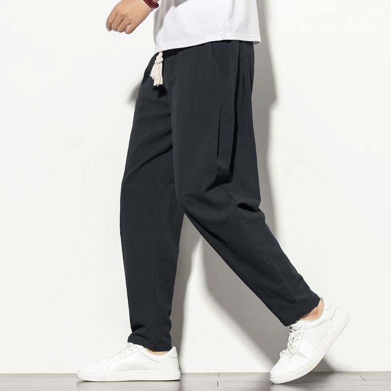 Chinese Style Autumn clothing large size loose casual pants men's cotton linen harem pants lantern radish men's, Navy
Chinese Style Autumn clothing large size loose casual pants men's cotton linen harem pants lantern radish men's, Navy