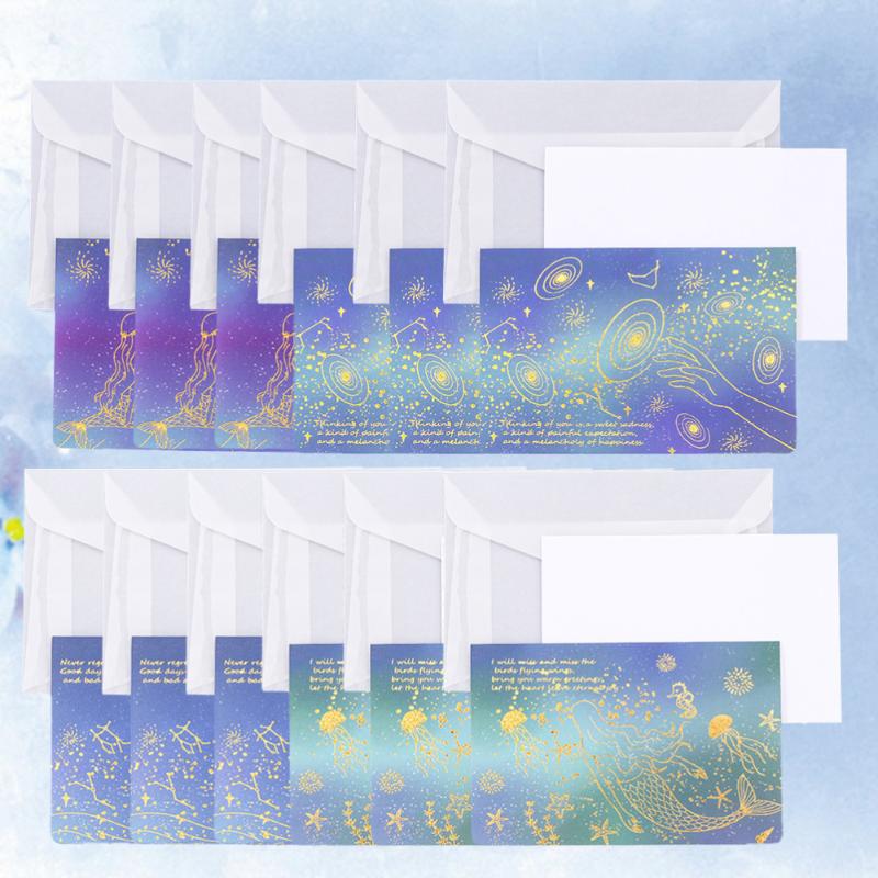 12 Sets of Fashion Bronzing Foldable Envelopes Letter Paper Starry Writing Envelope Greeting for Party Festive(Random Style
12 Sets of Fashion Bronzing Foldable Envelopes Letter Paper Starry Writing Envelope Greeting for Party Festive(Random Style