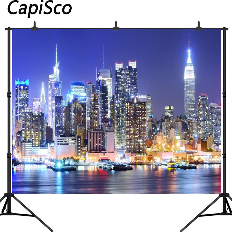 Capisco New York City Manhattan Night Scene Skyscraper Urban Light Photography Backdrop vinyl Photo Background Studio Props
Capisco New York City Manhattan Night Scene Skyscraper Urban Light Photography Backdrop vinyl Photo Background Studio Props