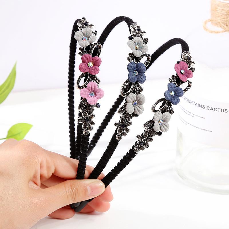 Korean Flower Rhinestone Headband Vintage Anti-skid Alloy Jewelry Festival Kawaii Hair Accessories for Women Cute Girls1, C two gra flowers
Korean Flower Rhinestone Headband Vintage Anti-skid Alloy Jewelry Festival Kawaii Hair Accessories for Women Cute Girls1, C two gra flowers