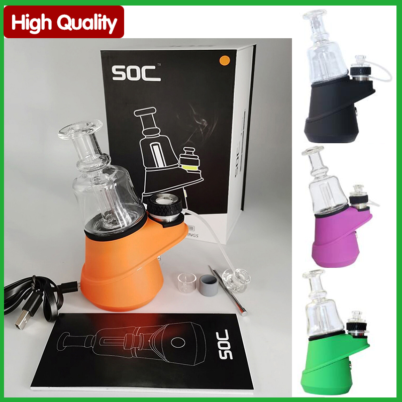 SOC Electric Dab Rig Starter Kit Built-in 2600mah Battery Concentrate Wax Vaporizer Gift Box Packaging 4 Temperature Settings Portable Rig
SOC Electric Dab Rig Starter Kit Built-in 2600mah Battery Concentrate Wax Vaporizer Gift Box Packaging 4 Temperature Settings Portable Rig