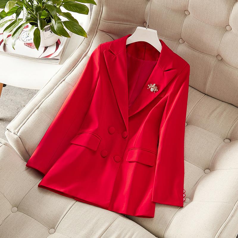 19 Autumn Women' Clothing Source Hair Double-row Trim Temperament Commuter Red Small Suit Women Blazer
19 Autumn Women' Clothing Source Hair Double-row Trim Temperament Commuter Red Small Suit Women Blazer