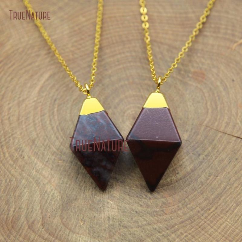 Geometric Women Children Jewelry Wholesale Rhombus Shape Red Jaspers Natural Stone Pendant Necklace In 18 inch NM10619
Geometric Women Children Jewelry Wholesale Rhombus Shape Red Jaspers Natural Stone Pendant Necklace In 18 inch NM10619