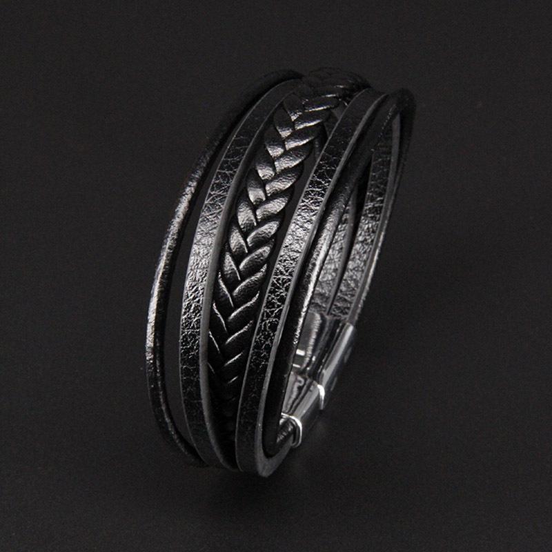 Hot Sell Men classice Multilayer Leather Bracelet Magnetic-clasp Cowhide Braided Multi Layer Wrap Bangles pulsera hombre
Hot Sell Men classice Multilayer Leather Bracelet Magnetic-clasp Cowhide Braided Multi Layer Wrap Bangles pulsera hombre