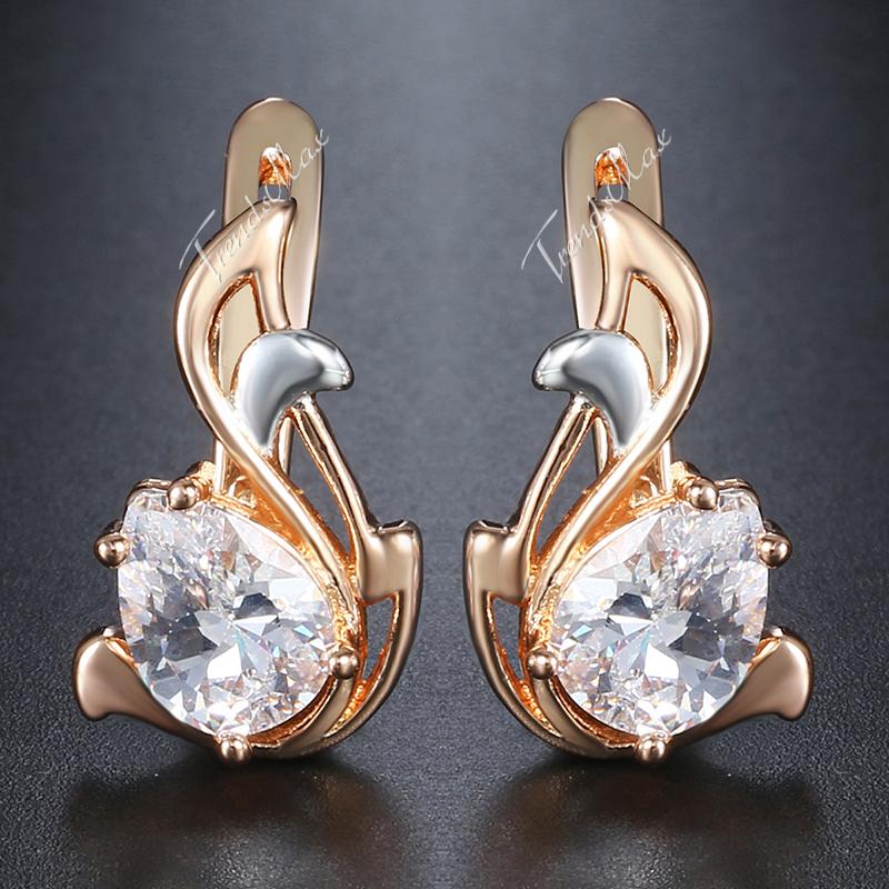 Womens Stud Earrings Cubic Zircon 585 Rose Gold Earrings For Women Jewelry Valentines Gifts For Ladies Female Dropshipping GE100
Womens Stud Earrings Cubic Zircon 585 Rose Gold Earrings For Women Jewelry Valentines Gifts For Ladies Female Dropshipping GE100