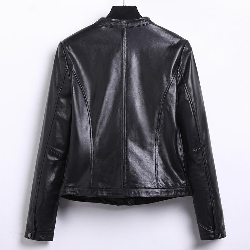Cuero Genuino Jacket Women Sheepskin Leather Jackets Spring Autumn Black Short Slim Motocycle Streetwear 5512 MF166
Cuero Genuino Jacket Women Sheepskin Leather Jackets Spring Autumn Black Short Slim Motocycle Streetwear 5512 MF166