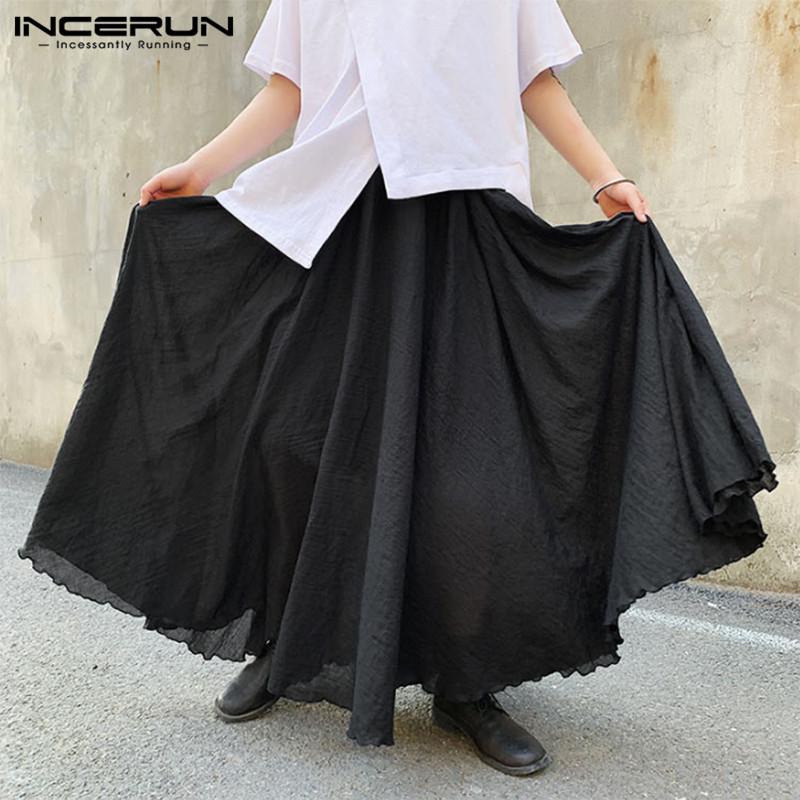 INCERUN Men Skirts Solid Color Elastic Waist Korean Style Fashion Men Bottoms Skirts Streetwear Baggy Loose Chic -5XL, Black
INCERUN Men Skirts Solid Color Elastic Waist Korean Style Fashion Men Bottoms Skirts Streetwear Baggy Loose Chic -5XL, Black