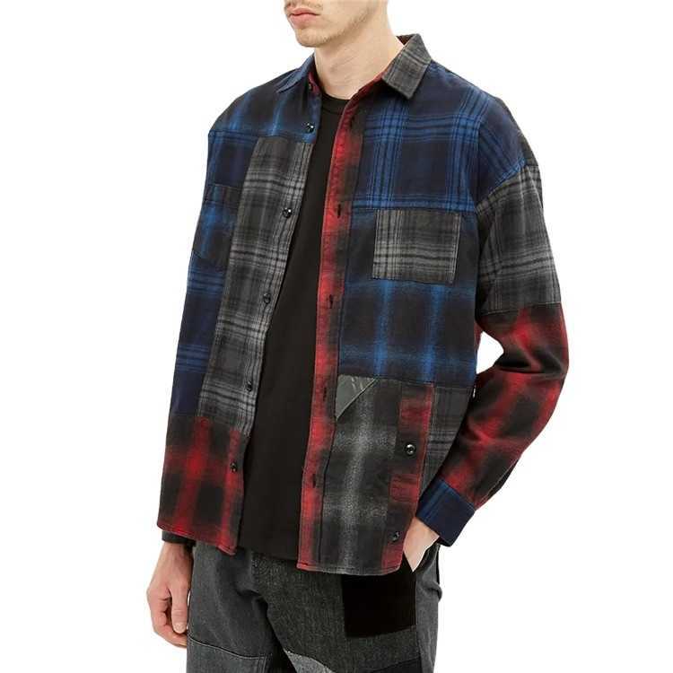 Wholesale Custom Men Shirts Cotton Casual Multi Color Patchwork Shirt Factory Shirt, Gray
Wholesale Custom Men Shirts Cotton Casual Multi Color Patchwork Shirt Factory Shirt, Gray