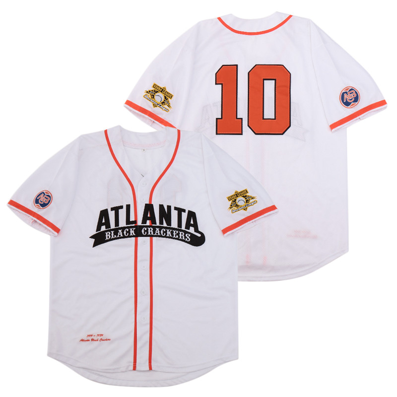 Negro League Black Atlanta Crackers Baseball Jersey 10 Men Team White Color Pinstripe Cool Base Embroidery And Sewing Top Quality
Negro League Black Atlanta Crackers Baseball Jersey 10 Men Team White Color Pinstripe Cool Base Embroidery And Sewing Top Quality