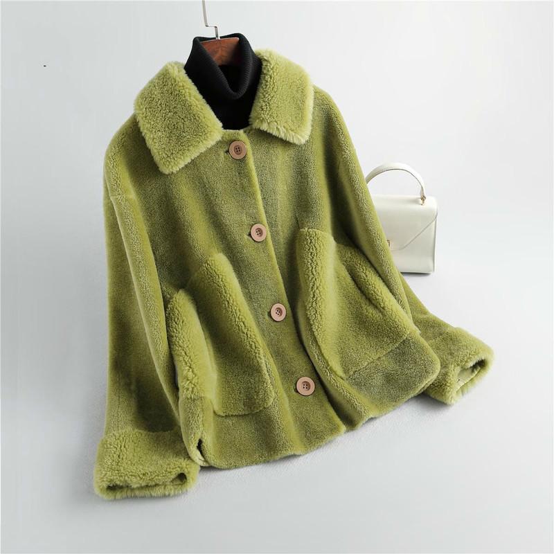 Winter 2020 New Women Fashion Streetwear Large Sizes Short Real Wool Fur Coats Female Casual Sheep Shearing Fur Outwears Z71, Green
Winter 2020 New Women Fashion Streetwear Large Sizes Short Real Wool Fur Coats Female Casual Sheep Shearing Fur Outwears Z71, Green